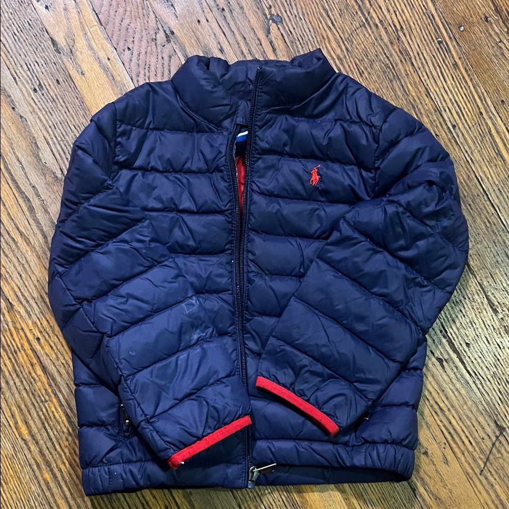 Polo by Ralph Lauren Kids Puffer Jacket in Navy and Red